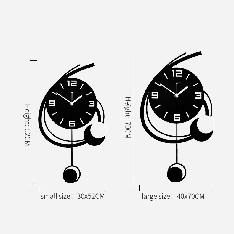 Đồng hồ treo tường quả lắc CL042 🕘🕘🕘 - Sang trọng & Hiện Đại - Kích thước: 30x52, 40x72 cm