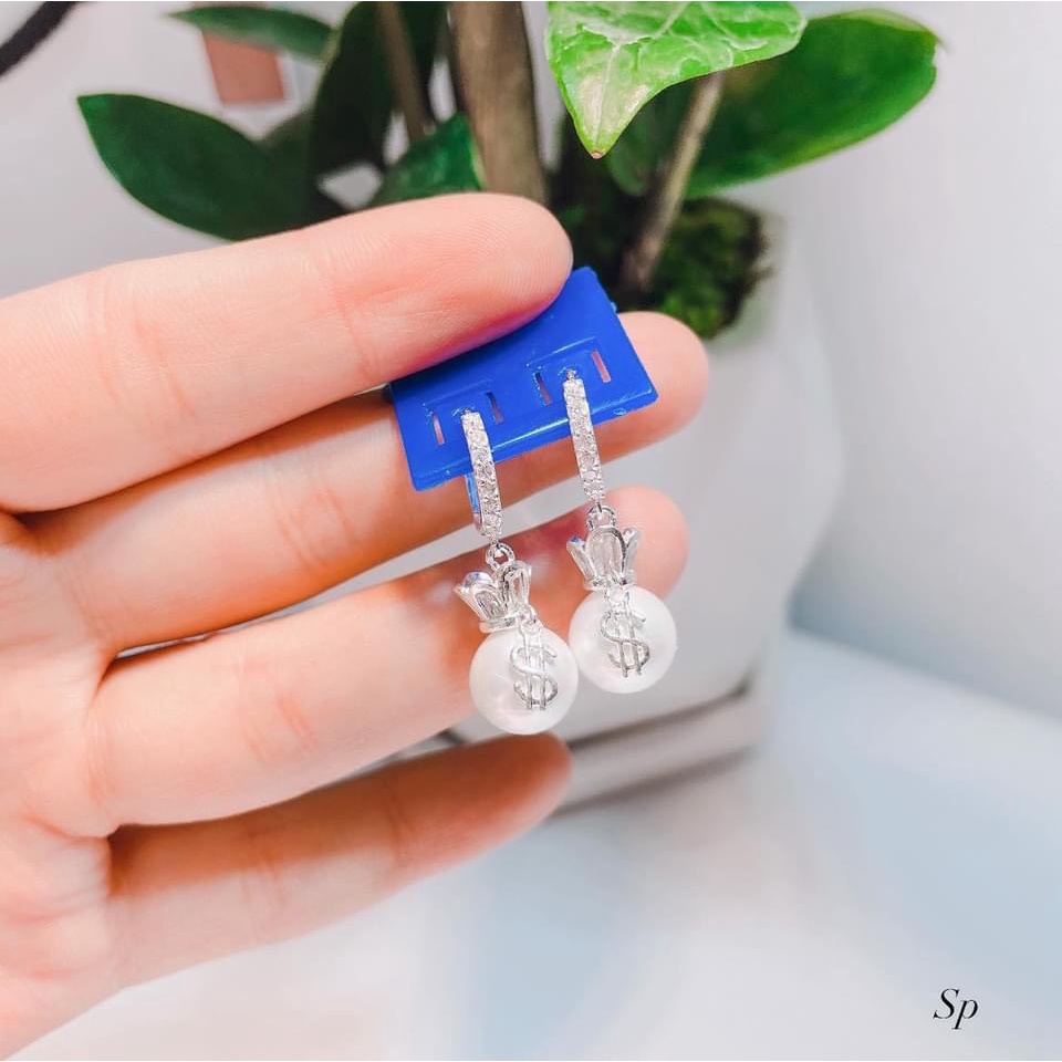 Bông tai túi tiền bạc ta mang lại tài lộc may mắn - Kho sỉ bạc Nhất Linh