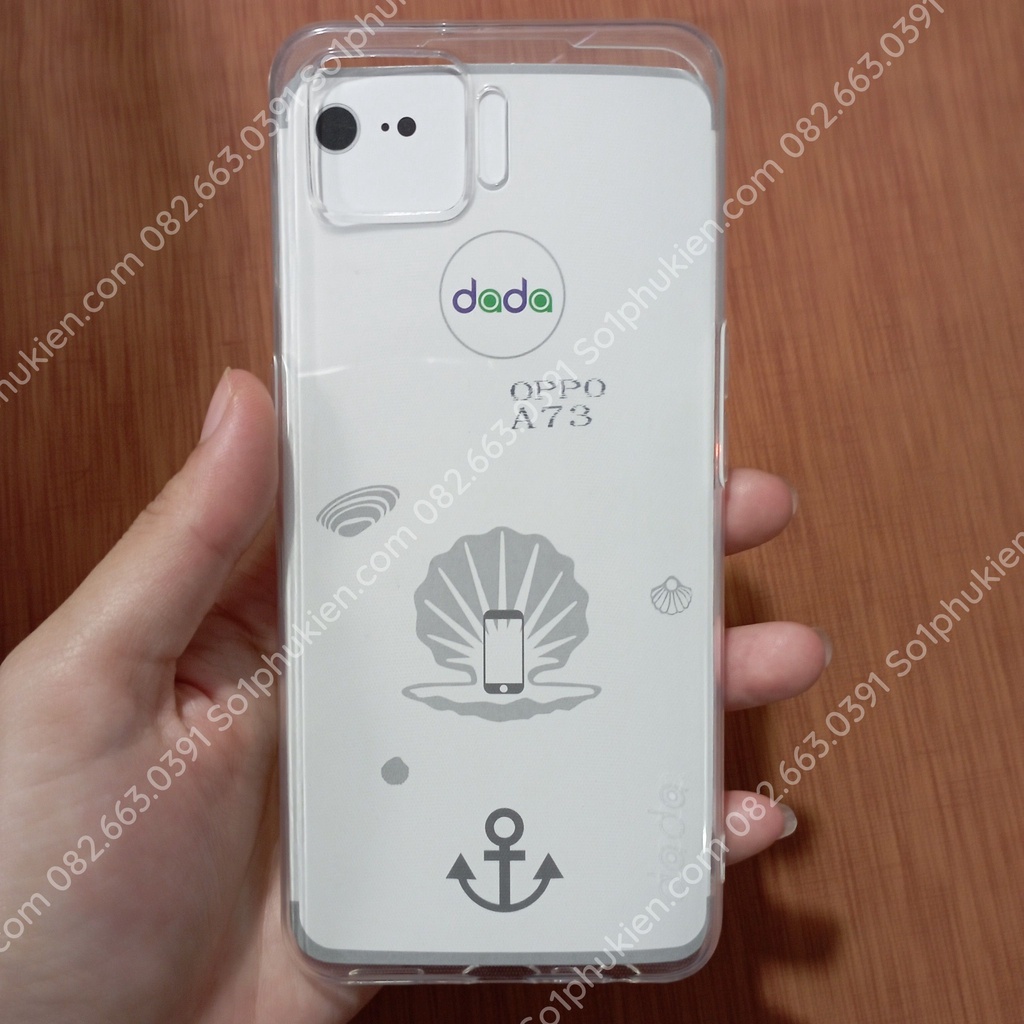 Ốp lưng Oppo A73 dẻo silicon trong suốt, loại cao cấp có viền bảo vệ camera