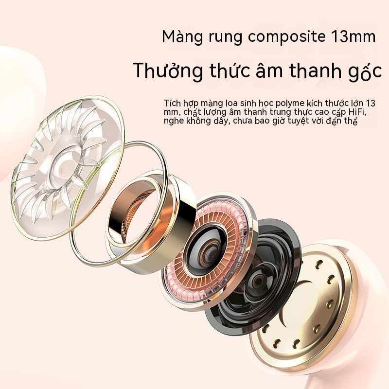 Tai Nghe Nhét Tai Bluetooth Không Dây Giảm Tiếng Ồn Chất Lượng Cao Phong Cách Retro Cho Điện Thoại / Máy Tính