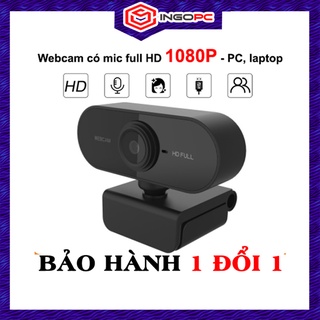 Webcam máy tính có mic full hd 1080p, camera học online full box 100% dành cho pc & laptop - bảo hành 1 đổi 1