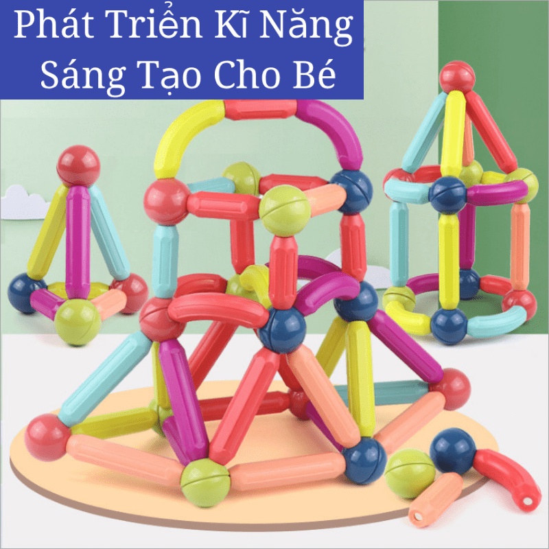 Bộ Đồ Chơi Xếp Hình Nam Châm Đồ Chơi Trẻ Em Phát Triển Trí Tuệ