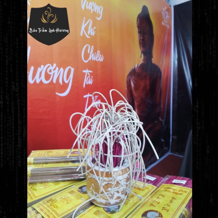 Hương Nhang Cao Cấp - Hương Bài Tàn Tuyết Thơm Tự Nhiên Tàn Trắng Đậu Tàn - Nhang Sạch Tinh Chính Hãng An Toàn Dài 38cm