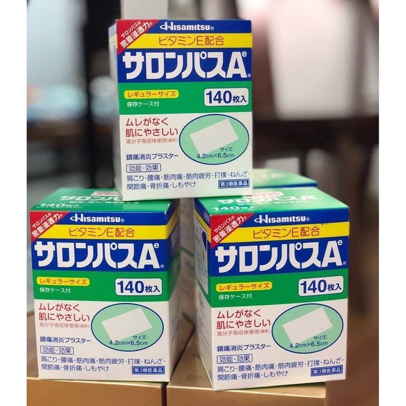 tách lẻ -  nội địa Nhật - Miếng dán Salonpas Hisamitsu 140 Miếng