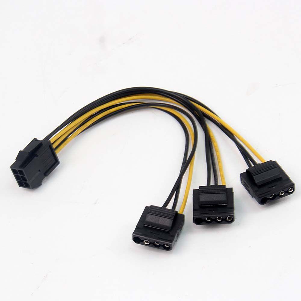 Dây Cáp Nguồn Chuyển Đổi Pci Express Pci-e ATX 6P Male Sang Ba Pin 4 Pin 6P Sang Molex 4P Graphic