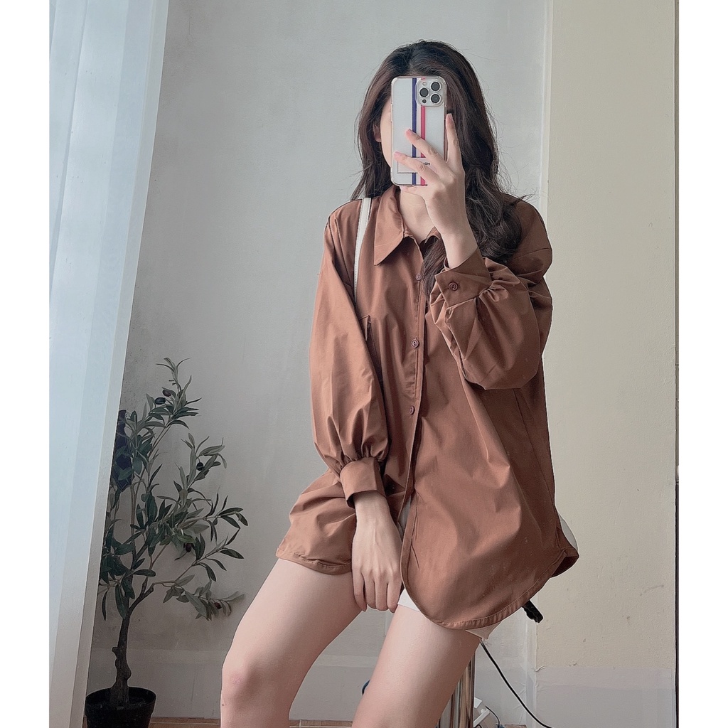 Áo Sơ Mi Bụi Tay Phồng PEONYB Nữ 🌸 Thun kiểu form rộng bánh bèo tiểu thư phong cách vintage cá tính Ulzzang🌸