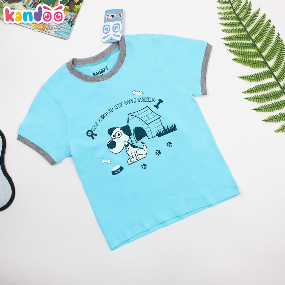 [gốc 125k] Áo t shirt bé trai kandoo DBTS1727 cotton, size 2.4.6 tuổi