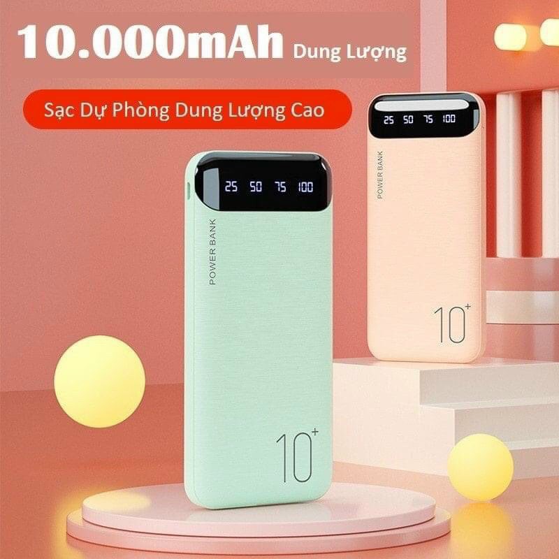 [Rẻ Vô Địch] Pin Sạc Dự Phòng 10000mAh, Chính Hãng REMAX, Đèn Led Hiển thị Pin, 2 Cổng Sạc USB, BH 6Tháng