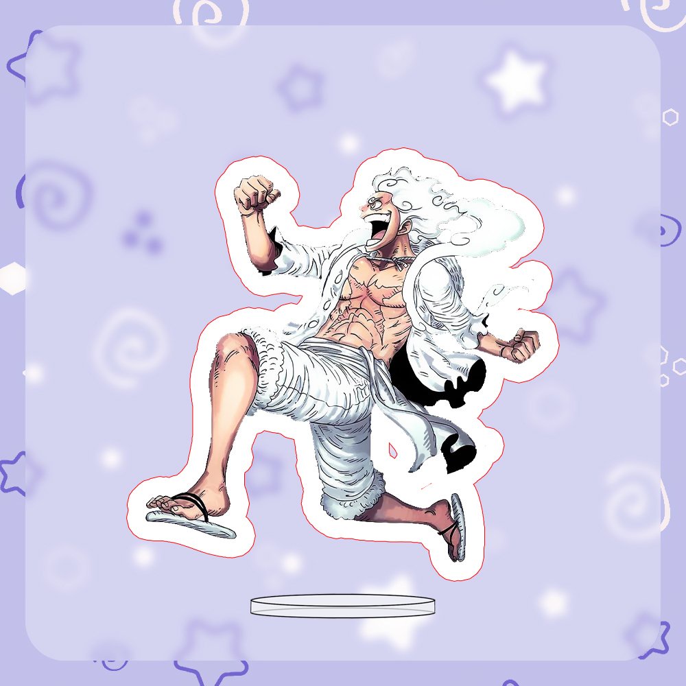 Standee ONE PIECE ver LUFFY GEAR 5 mô hình ĐẢO HẢI TẶC Acrylic Anime mica chibi trang trí trưng bày