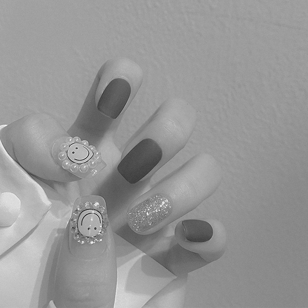 MOCHO Miếng Dán Trang Trí Móng Tay Hình Cầu Vồng Mặt Cười Ngôi Sao Xinh Xắn