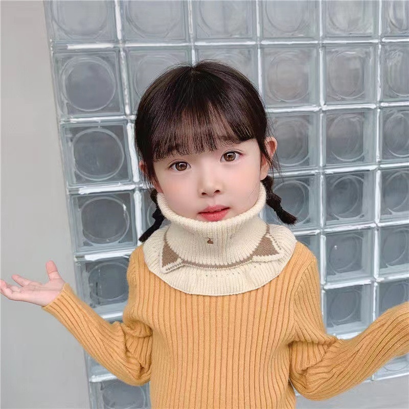 Khăn Choàng Cổ Hình Chữ O In Họa Tiết Hoạt Hình Dễ Thương Thời Trang Thu Đông Cho Bé