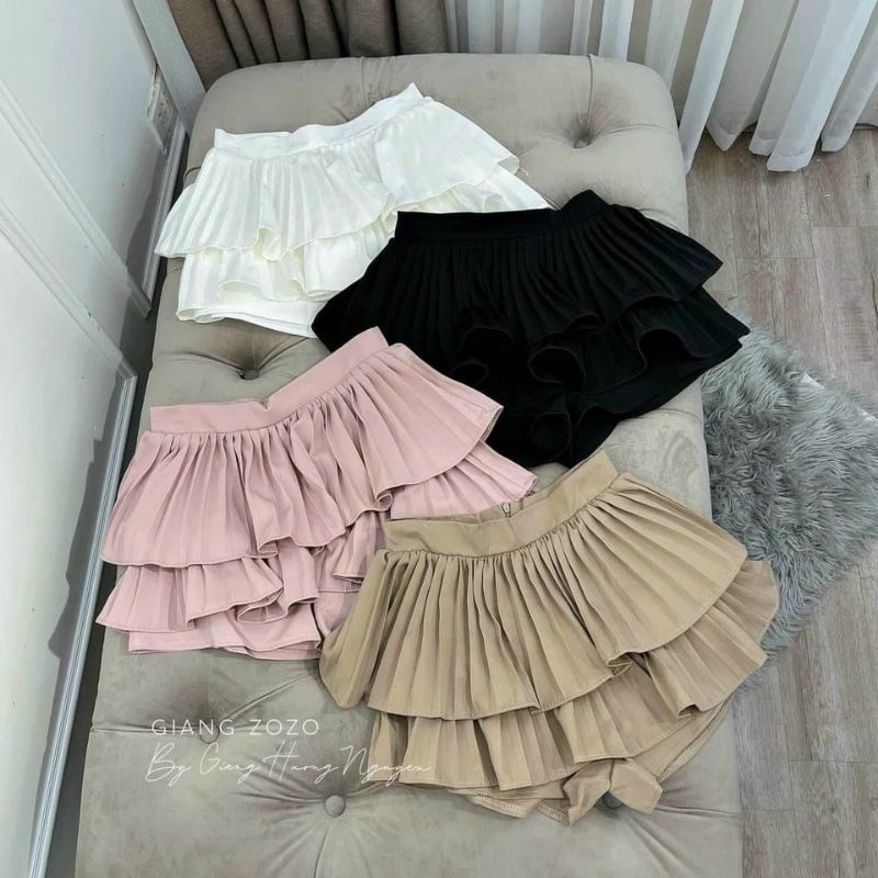 Chân váy dập ly nhỏ 2 tầng xinh xắn LOẠI 1❤