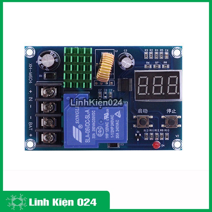 Mạch Đóng Ngắt Pin và Acquy 6-60V 30A Có Bảo Vệ Hiển Thị Điện Áp XH-M604