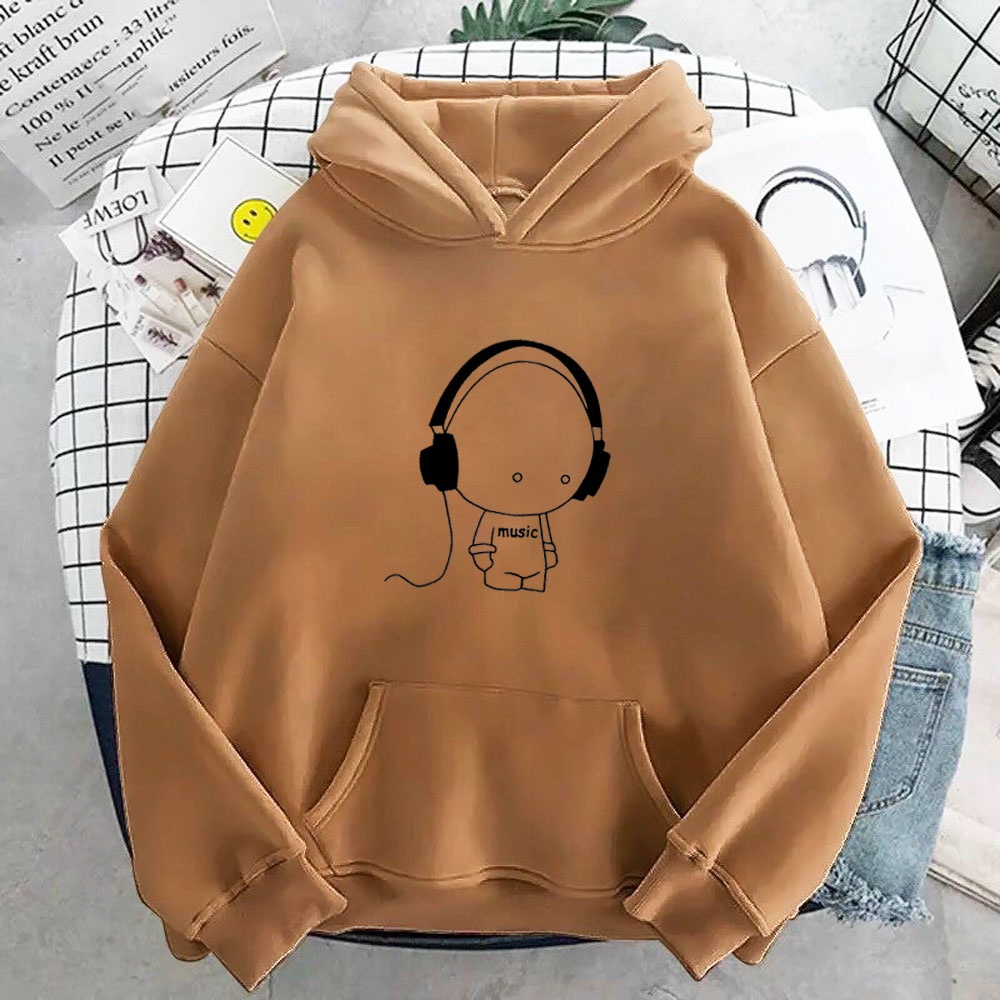 ÁO KHOÁC HOODIE NỈ UNISEX IN NHÓC ĐEO TAI PHONE CỰC ĐẸP