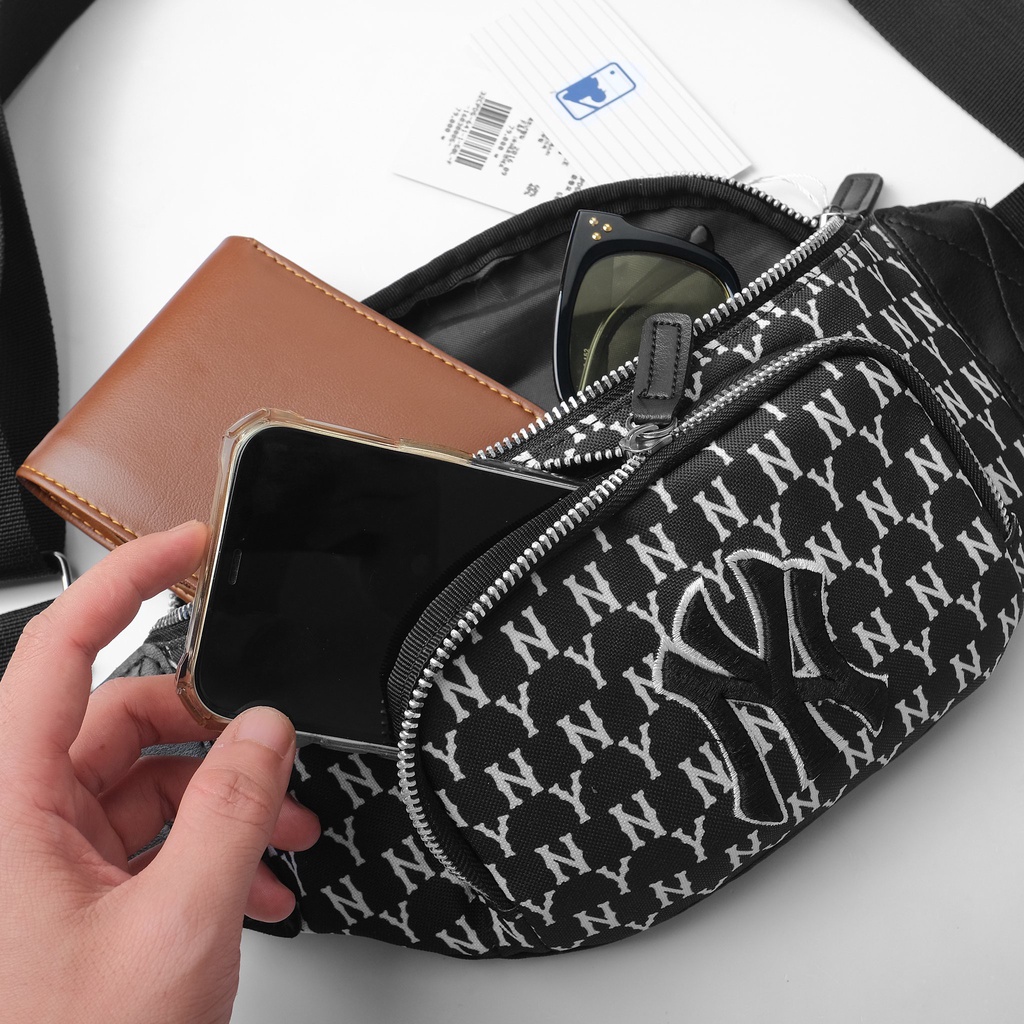 Túi đeo chéo WAIST BAG NY MLB monogram đơn giản tinh tế sang trọng