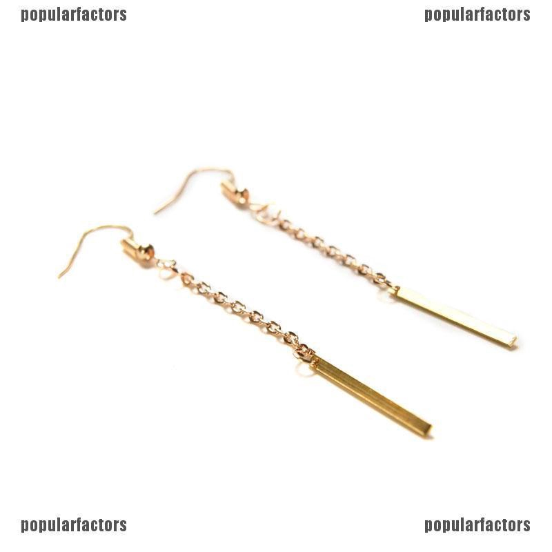 Khuyên Tai Dài Mạ Vàng Đính Đá Pha Lê Dễ Thương