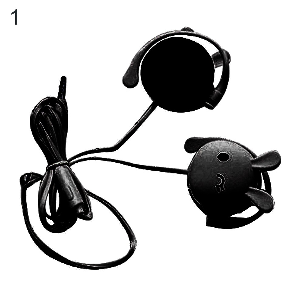 Tai nghe móc vành tai hình thỏ dễ thương với mic 3.5mm