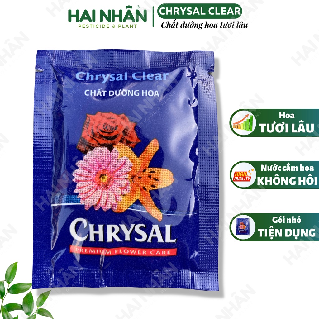 Chất dưỡng hoa Chrysal Clear dưỡng hoa tươi lâu, màu sắc tươi sáng, nước cắm hoa không hôi gói 5g (Xuất xứ Hà Lan)