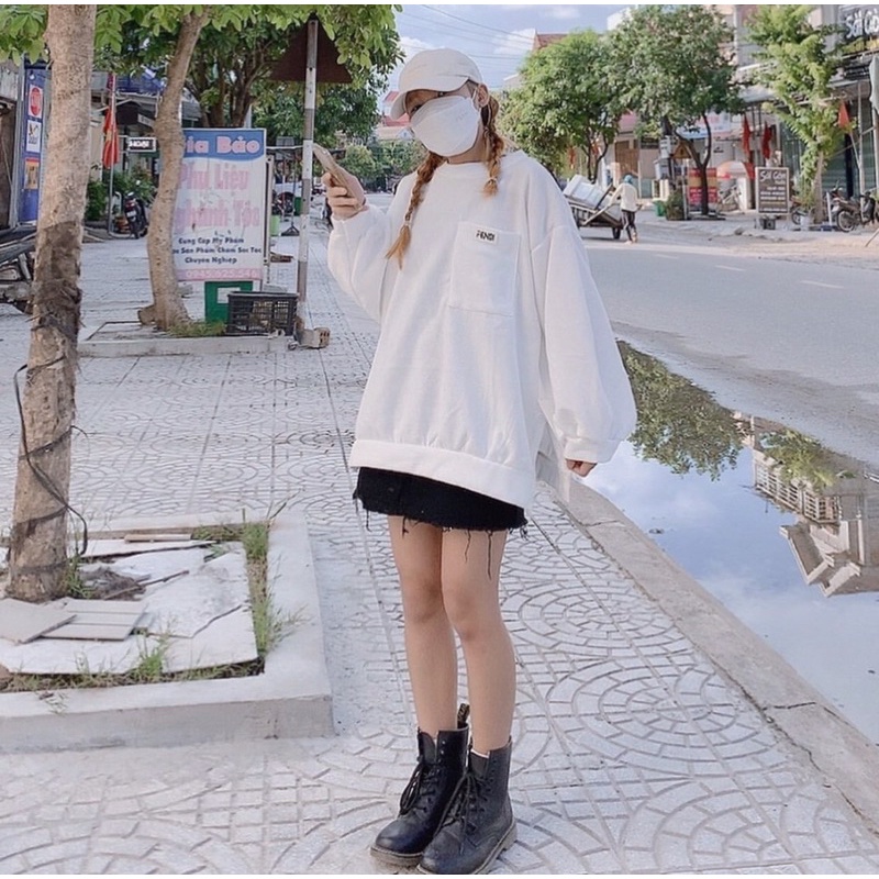 [ ẢNH THẬT ] ÁO SWEATER NỈ TRƠN NHIỀU MÀU FORM RỘNG TAY BỒNG | WebRaoVat - webraovat.net.vn