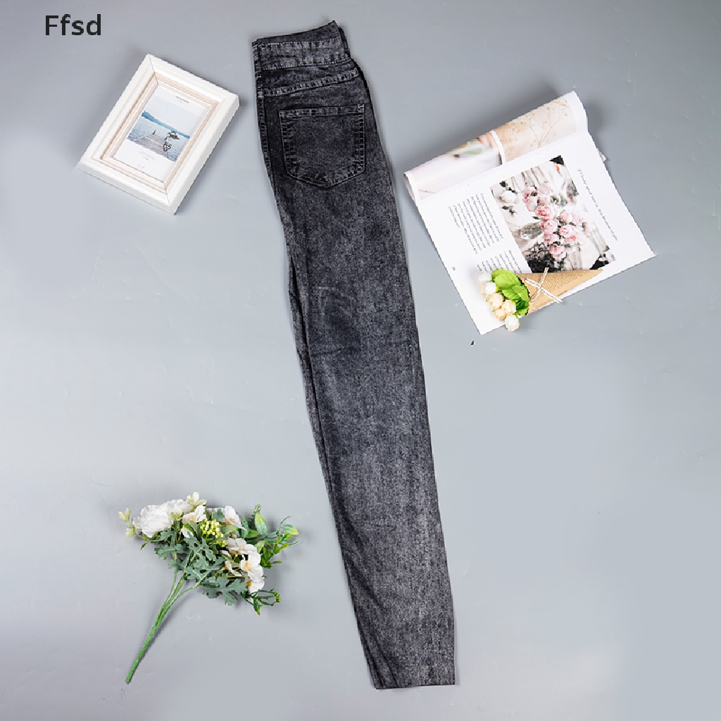 1 Quần Legging Giả Jean Đen Họa Tiết Bông Tuyết Thời Trang