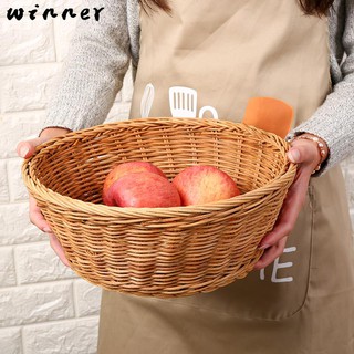 Giỏ mây tròn dùng để đựng trái cây