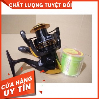 Máy câu yumoshi ad 8000 tặng kèm 500m cước daiwa