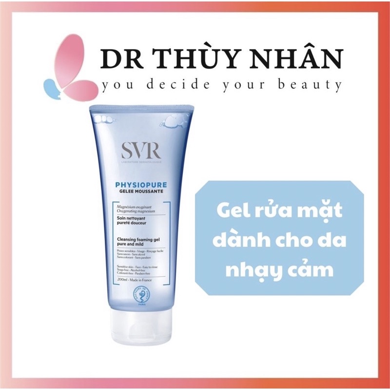 Gel rửa mặt SVR Physiopure Dành Cho Da Nhạy Cảm