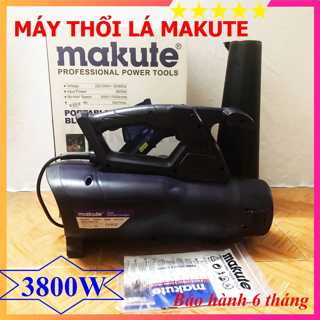 Máy thổi lá cây - Thổi bụi công nghiệp công suất 3800W dùng điện Makute PB008
