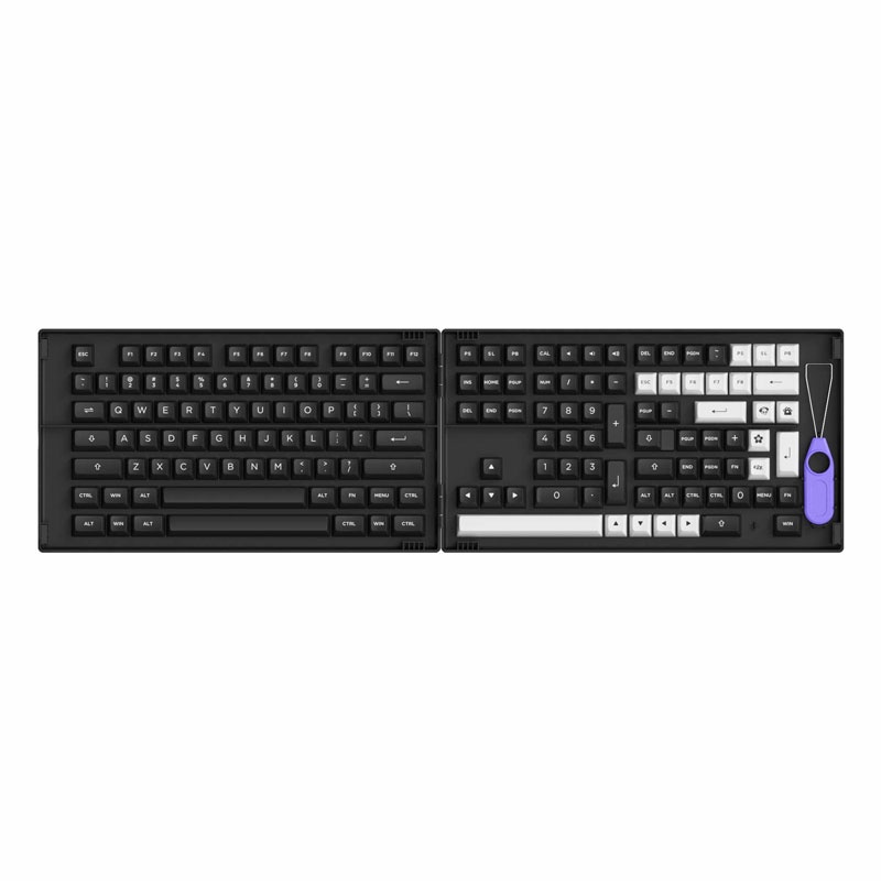 [Mã 33ELSALE hoàn 7% đơn 300K] AKKO Keycap set – White on Black WoB (PBT Double-Shot/ASA profile/158 nút)