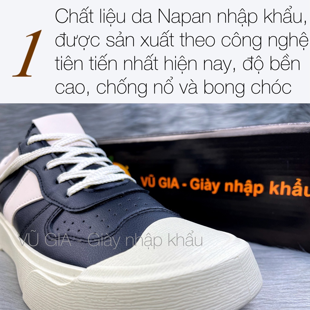 Giày thể thao nam cổ thấp nhập khẩu chính hãng Vũ Gia 807