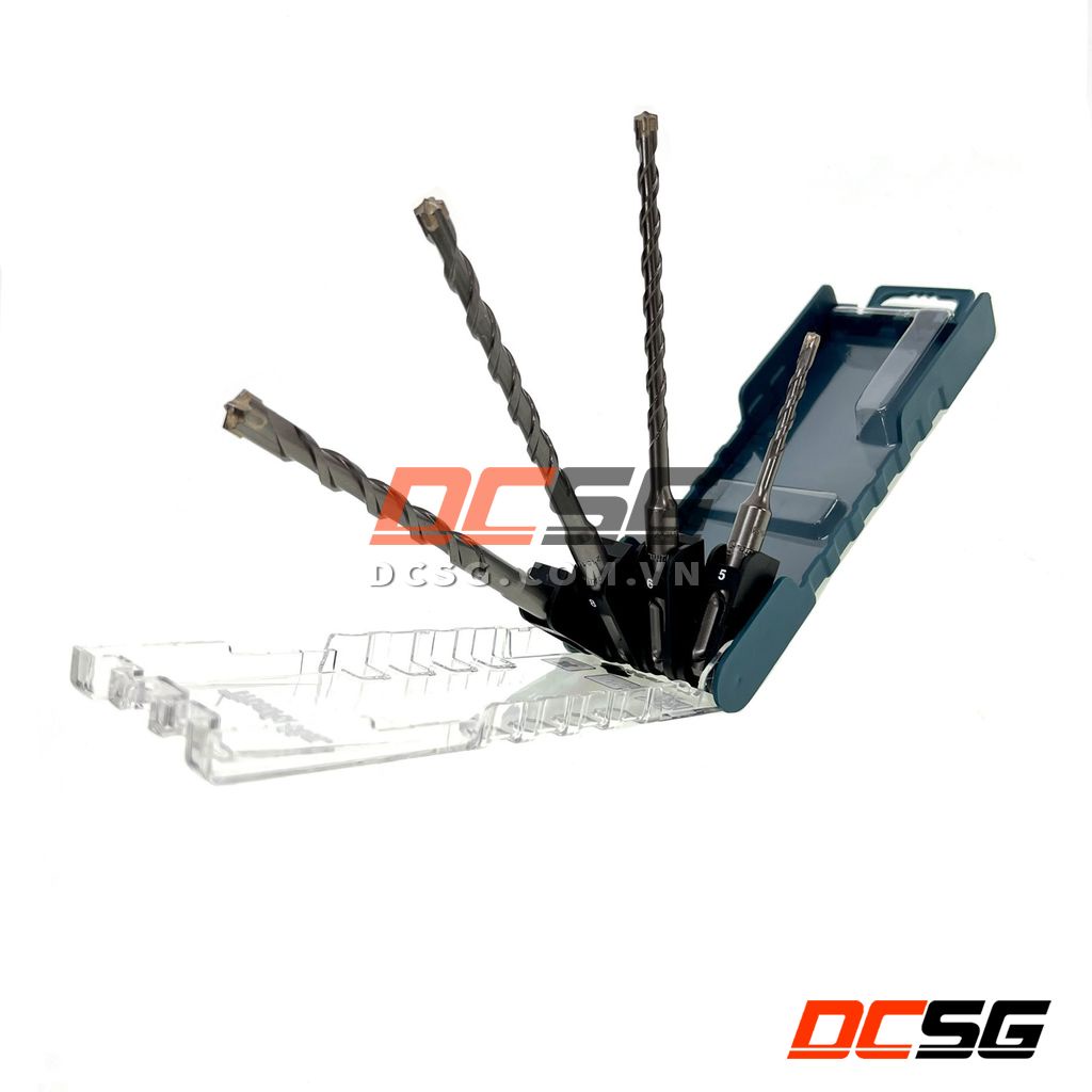 Bộ mũi khoan bê tông SDS-plus hợp kim 4 cạnh (04 mũi/ bộ) Makita E-14249 | DCSG