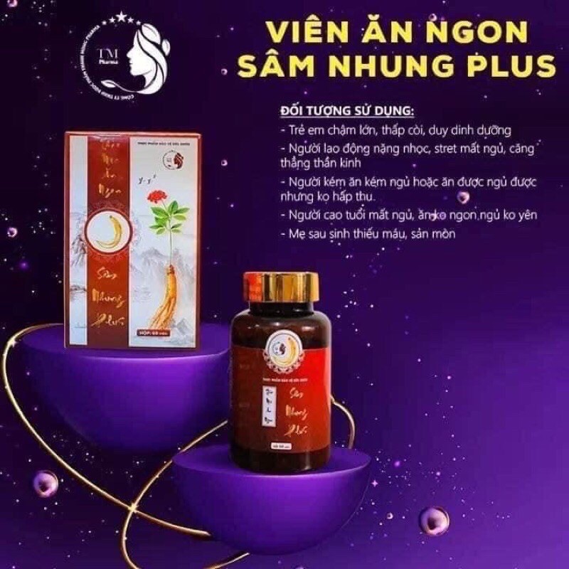 [Chính hãng] Tăng cân Sâm Nhung Plus ăn khỏe ngủ ngon