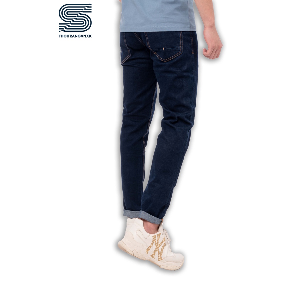 Quần jean nam màu xanh đậm, quần bò trơn cao cấp Sonvnxk - QJMSM1020 | BigBuy360 - bigbuy360.vn