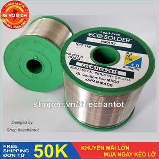 Thiếc Hàn Không Chì Nhật Bản Cao Cấp Hàn Linh Kiện Điện Tử [ Tặng thêm 5 mét dây khi mua từ 25 mét ]