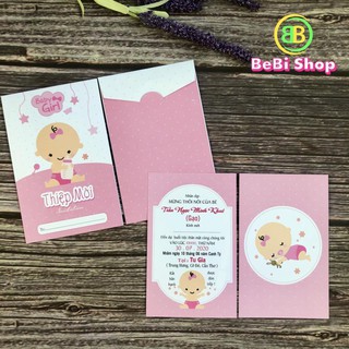 ✅|𝐗𝐚̉ 𝐊𝐡𝐨| Thiệp Sinh Nhật - Thiệp Thôi Nôi - Thiệp Đầy Tháng Cho Bé Gái