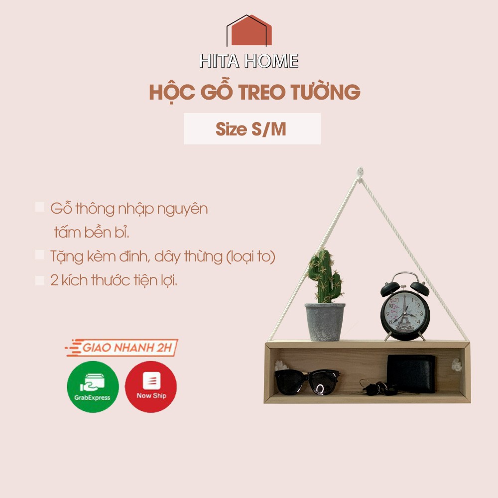 Hộc gỗ, kệ gỗ treo tường tiện lợi