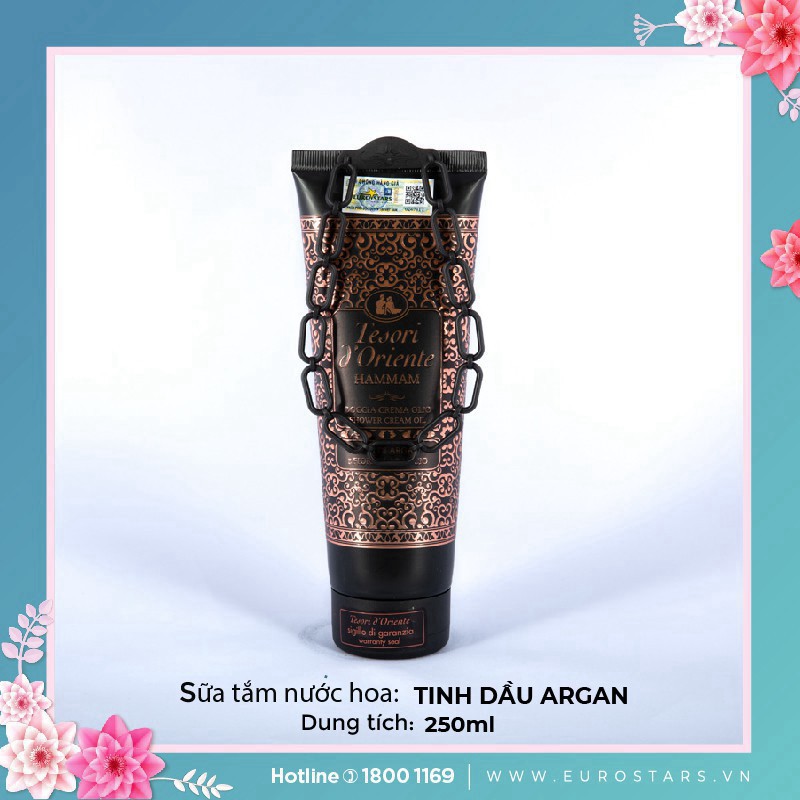 [CHINH HÃNG]Sữa tắm Tesori d'Oriente Hammam Tinh Dầu Argan 250ml/ 300ml/ 500ml- Italia