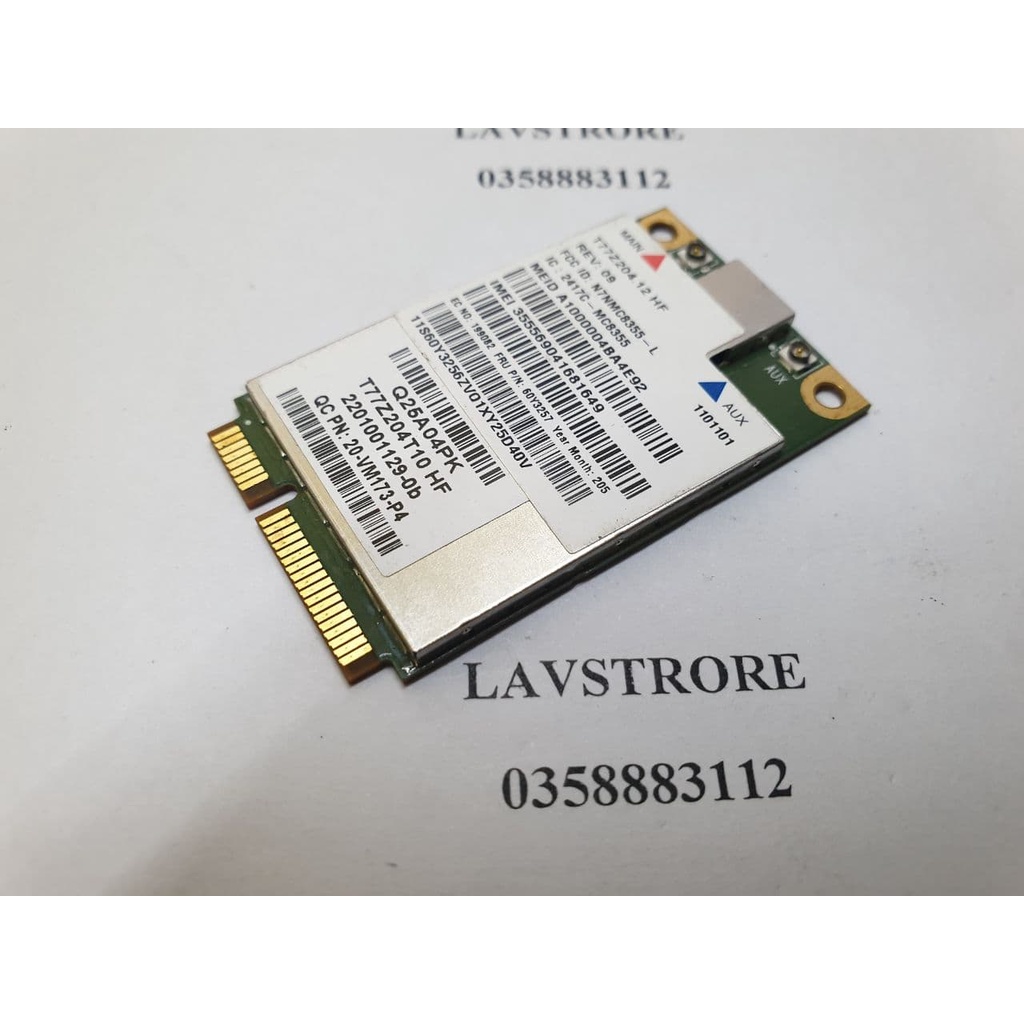 Cạc Mạng Không Dây 3G ( Wwan MC8355 ) Lenovo Thinkpad X220, T420, T520, W520,..Tháo Máy ( HÀNG ĐẸP, GIÁ TỐT)