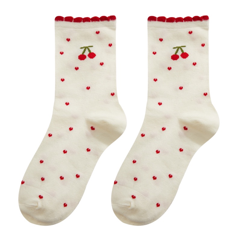 Vớ cotton Mỏng Phối Ren Dễ Thương Phong Cách Nhật Bản Thời Trang Xuân Hè Cho Nữ