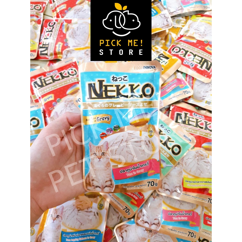 [Mã PET50K giảm Giảm 10% - Tối đa 50K đơn từ 250K] Pate Nekko Thạch Jelly | Sốt Gravy | Cho Mèo Mọi Lứa Tuổi 70g