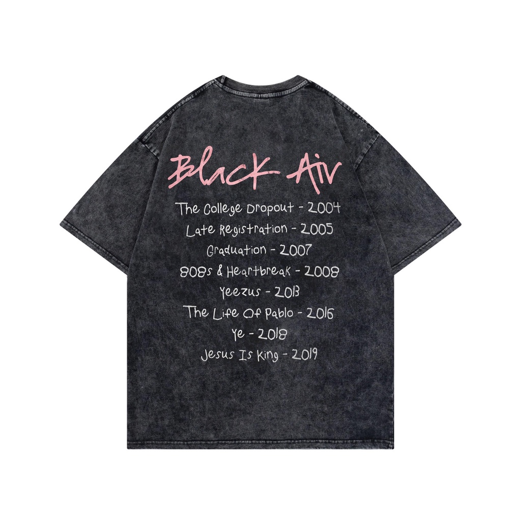 Áo thun wash tay lỡ form rộng unisex ATHANOR 100% chất cotton mẫu Black Air