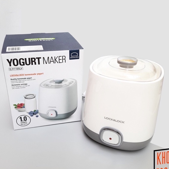 Máy làm sữa chua Lock&Lock EJY110SLV (1000ml) cốc nhựa cao cấp- Hàng chính hãng bảo hành 12 tháng