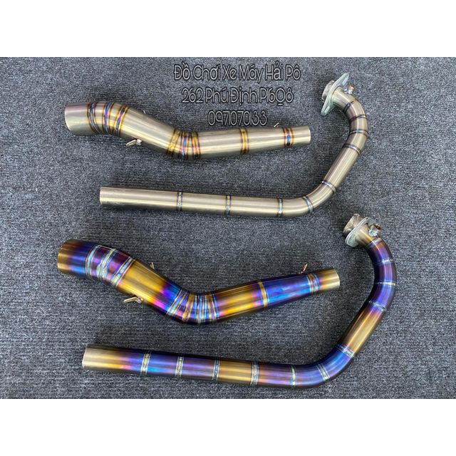 Cổ Pô Titan 2 Khúc Real gắn Lon Tăng from WRX  [ Chính Hãng ] cho các dòng xe Si Ex Win Sonic Raider Satria