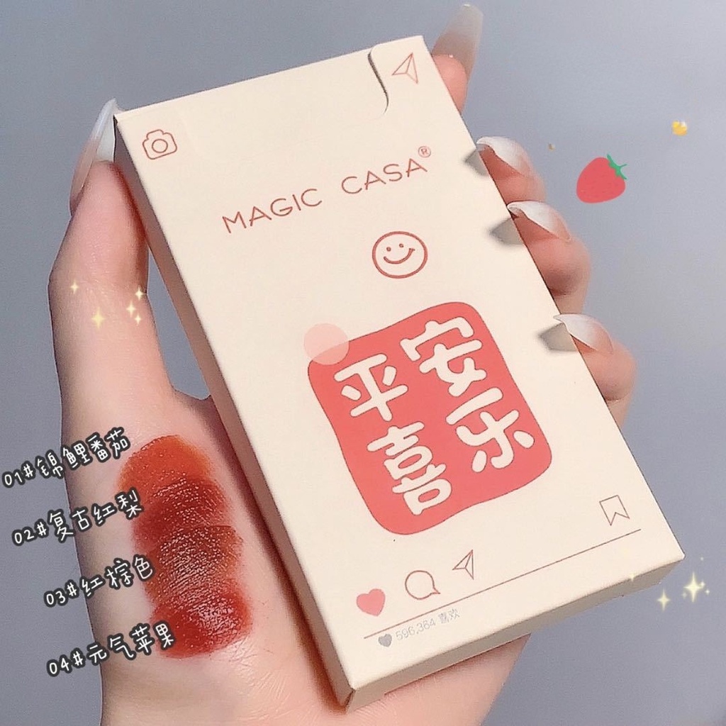 Set 4 son kem lì MAGIC CASA màu trắng thời trang