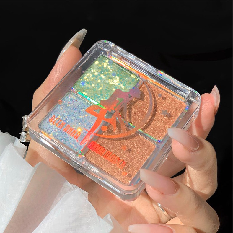 [Hàng mới về] Bảng phấn mắt bốn màu ánh ngọc trai phong cách người đẹp ánh trăng | BigBuy360 - bigbuy360.vn