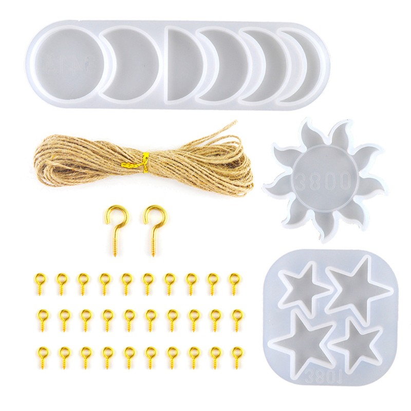 Khuôn làm mặt trang sức hình mặt trăng / mặt trời / ngôi sao