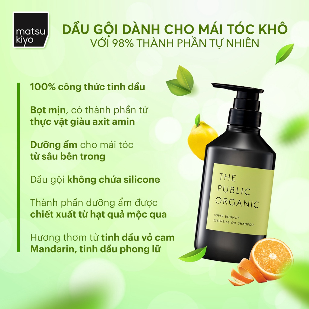 Dầu gội dưỡng tóc bồng bềnh The Public Organic Matsukiyo 480ml