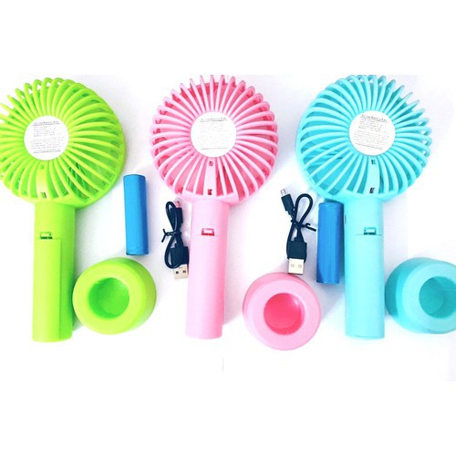 Quạt Mini Cầm Tay, Để Bàn Sạc Tích Điện Siêu Tiện Dụng Cho Mua Hè 2020 - Giao Màu Ngẫu Nhiên - Bảo Hành 3 Tháng | BigBuy360 - bigbuy360.vn