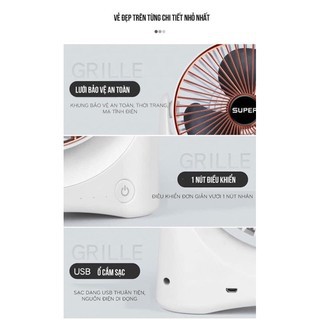 💥 Bảo Hành 1 Đổi 1💥 Quạt Tích Điện mini SUPER Fan, 3 Chế Độ Gió Mạnh Mẽ, Nhỏ gọn Tiện Lợi, An Toàn Khi Sử Dụng, Mới 2021 | BigBuy360 - bigbuy360.vn