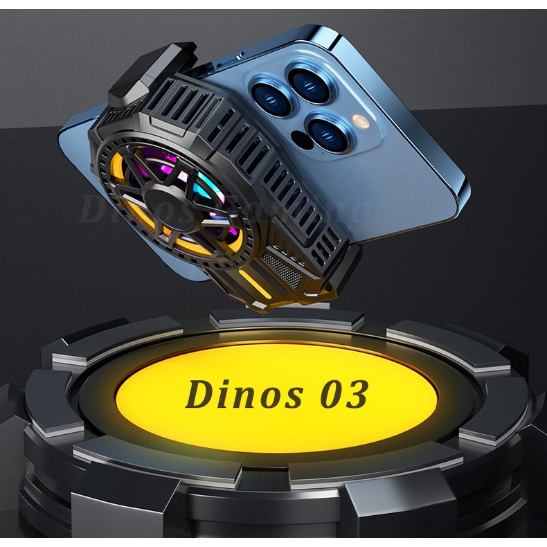 QUẠT TẢN NHIỆT DINOS 03 GẮN ĐIỆN THOẠI, TRÁNH NÓNG TRÁNH LAG KHI CHƠI GAME